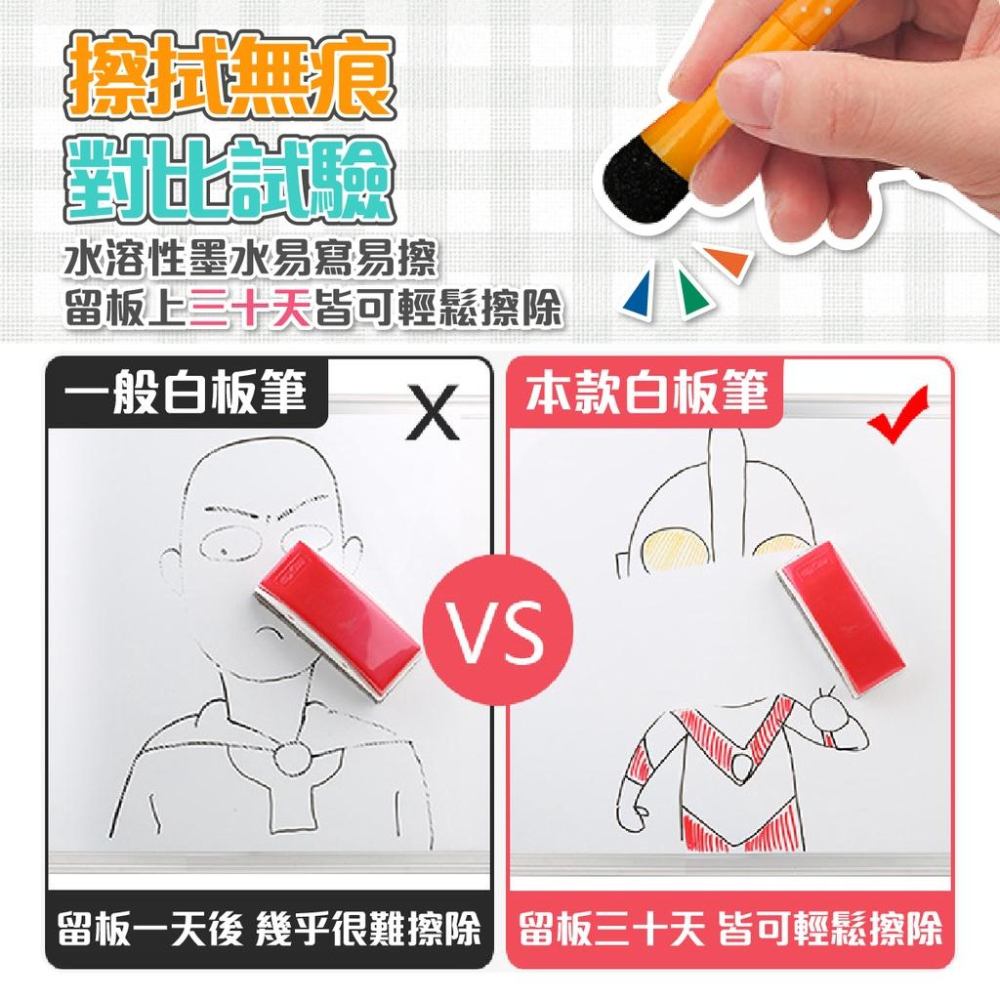 白板筆 8色組 G208 細字白板筆 磁性白板筆 磁吸白板筆 可擦白板筆 塗鴉彩繪筆 塗鴉筆-細節圖3