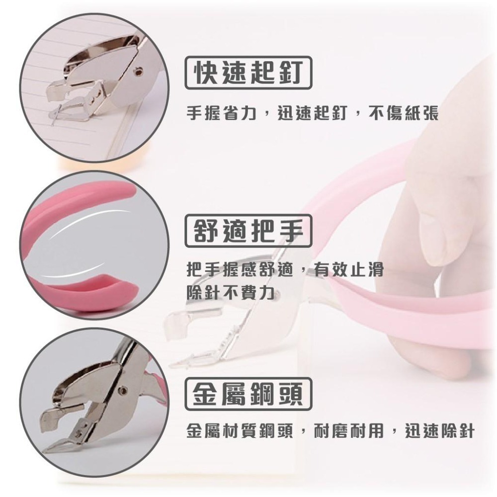 除針器 WEyacen 6301 (原8501) 手握式不傷紙除針器 除釘器 手握式 剪式 ( #10.#3號針均適用)-細節圖4