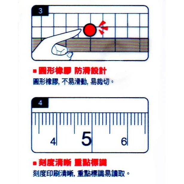 切割尺 內崁鐵條 方眼30公分 深色與淺色底都不怕 方眼尺 直尺 切割 美勞 美工 繪畫 背書 都實用 TD-9111-細節圖6