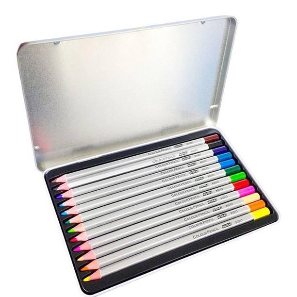 色鉛筆 油性色鉛筆 MONA  鐵盒裝  12色  24色  36色  48色 油性  80507 顏色明亮飽和好塗色-細節圖4