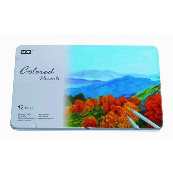 色鉛筆 油性色鉛筆 MONA  鐵盒裝  12色  24色  36色  48色 油性  80507 顏色明亮飽和好塗色-細節圖5