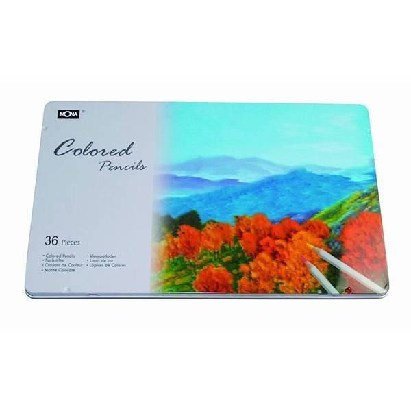 色鉛筆 油性色鉛筆 MONA  鐵盒裝  12色  24色  36色  48色 油性  80507 顏色明亮飽和好塗色-細節圖7