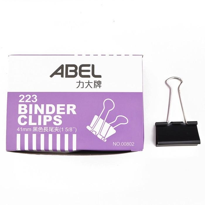 長尾夾 223 黑色長尾夾 41mm*12入  4.1公分 燕尾夾 蝴蝶夾 文書 家用 固定用等等~-細節圖2
