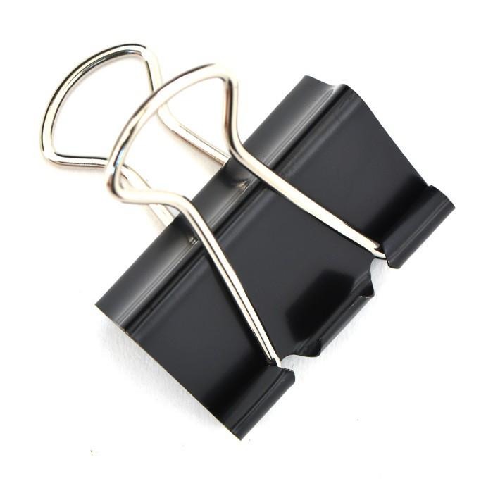 長尾夾 224 黑色長尾夾 32mm*12入 3.2公分 燕尾夾 蝴蝶夾 文書 家用 好固定.多用途喔-細節圖4