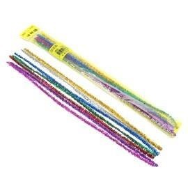 毛根 金蔥條 彩色毛根 教學 美勞 幼教 布置 DIY 簡易材料 6入  金蔥色 金蔥毛根 亮彩毛根 5075-細節圖5