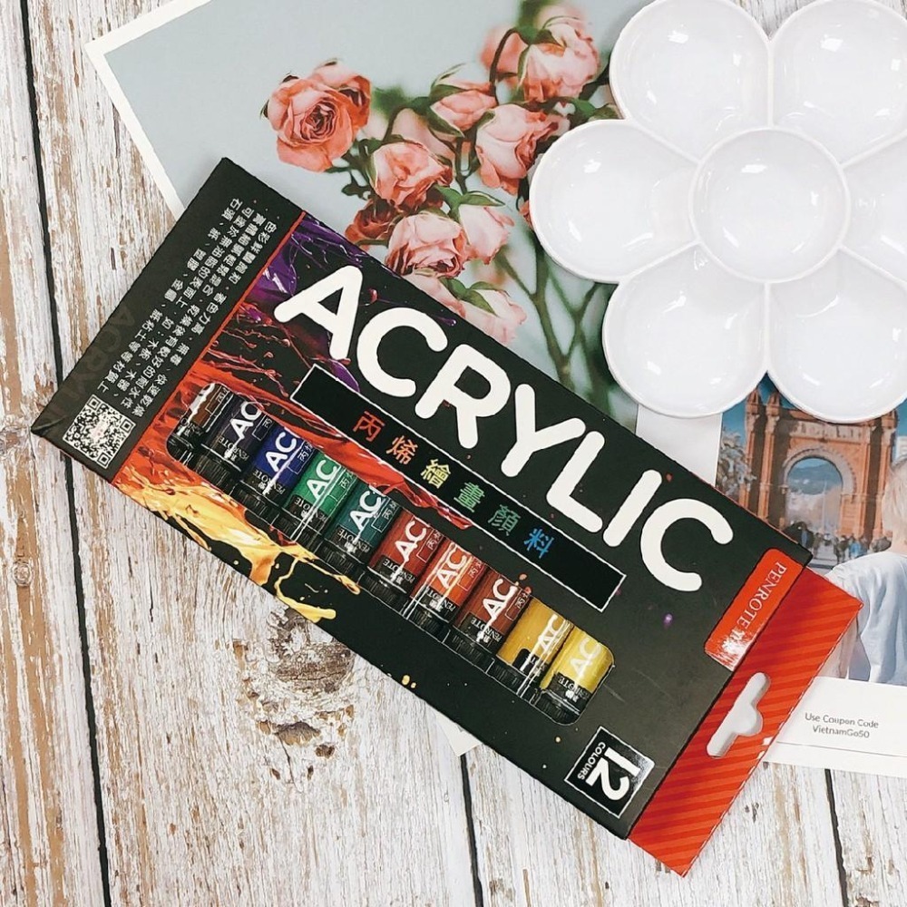 水彩 廣告顏料 筆樂 PG3612 12色 丙烯繪畫顏料 丙烯顏料 壓克力顏料 油畫顏料 壓克力水彩 水彩 無毒 繪畫-細節圖3