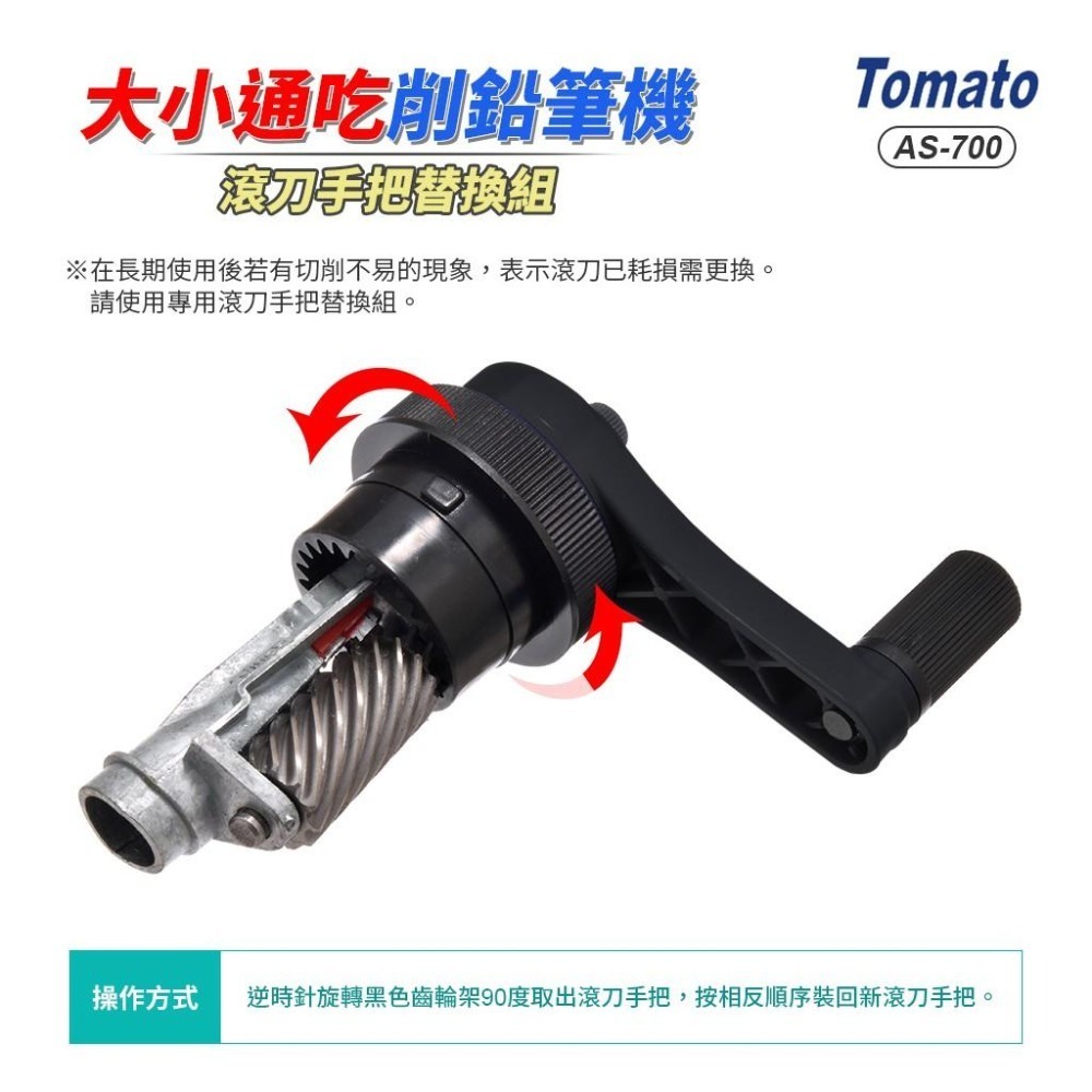 削鉛筆機  大小通吃 Tomato AS-700 五段式 削鉛筆機 削筆機 鉛筆機 學前鉛筆 粗桿 色鉛筆 都適用!-細節圖8