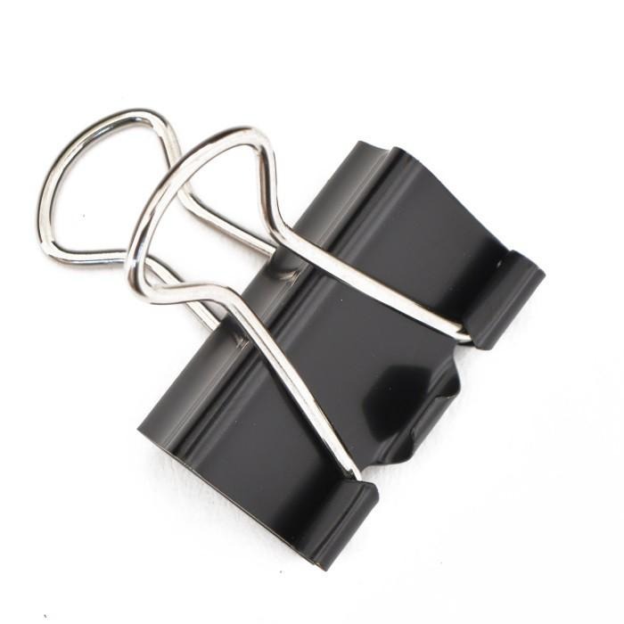 長尾夾 225 黑色長尾夾 25mm*12入 燕尾夾 蝴蝶夾 文書 家用 好固定.多用途喔-細節圖3