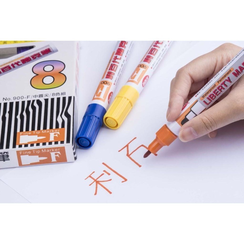 利百代 900B  麥克筆 斜頭  共有8色 寫POP 美術字 廣告單 線條最俐落、角度最犀利.-細節圖6