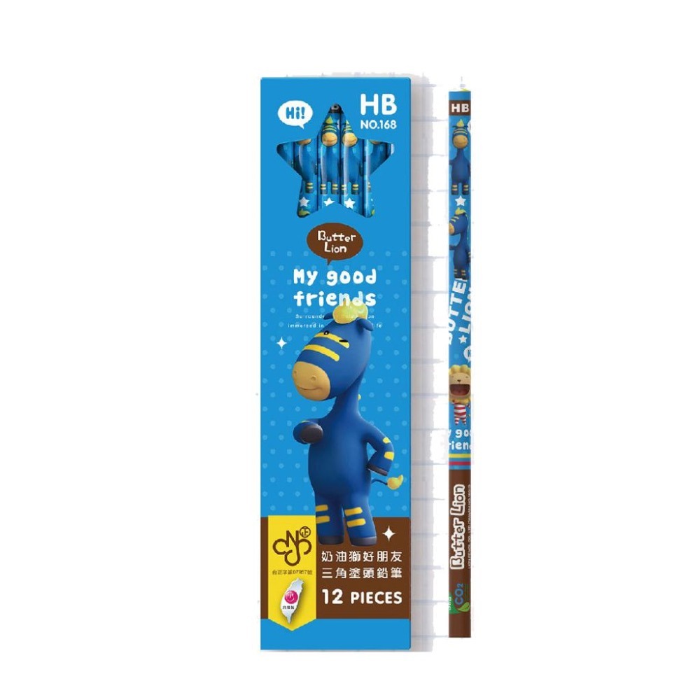 鉛筆 雄獅 奶油獅 系列  HB / 2B 三角鉛筆  12支/打裝  雄獅鉛筆 好朋友 注音 英文 九九乘法 等-細節圖8