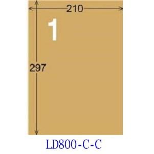 龍德 LD-800CC  A4 無切  牛皮色 電腦標籤 210x297mm 20張入 標籤貼紙 可列印 封箱 遮字貼紙-細節圖2