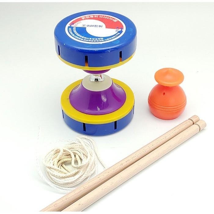 扯鈴 中 新型三合一 #180 ( 響鈴、單頭響鈴、陀螺 )(直徑10cm)-細節圖7