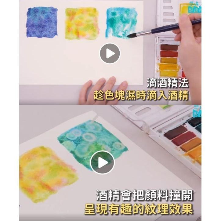 雄獅 粉餅水彩 12色 16色 色澤美麗 攜帶方便 LION  水彩 攜帶式-細節圖6