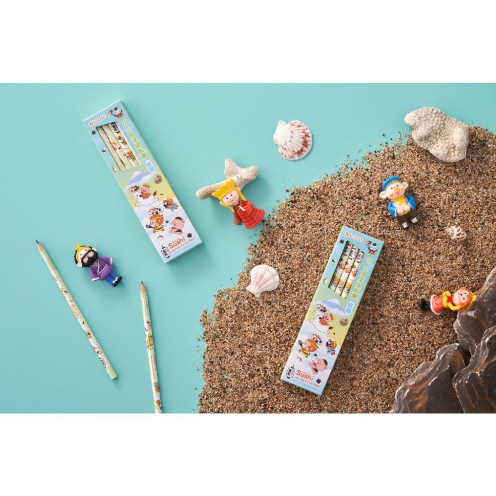 利百代 三角鉛筆 細桿CB-105-HB勵志塗頭 CB-310-2B壽司西遊記 CB-102(B)(2B)小天使抗菌鉛筆-細節圖8