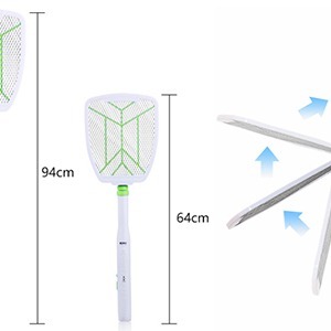 USEFUL 充電式摺疊超長伸縮電蚊拍 天花板 加長型電蚊拍 折疊電蚊拍 充電電蚊拍 捕蚊拍《UL-EA515B》-細節圖2