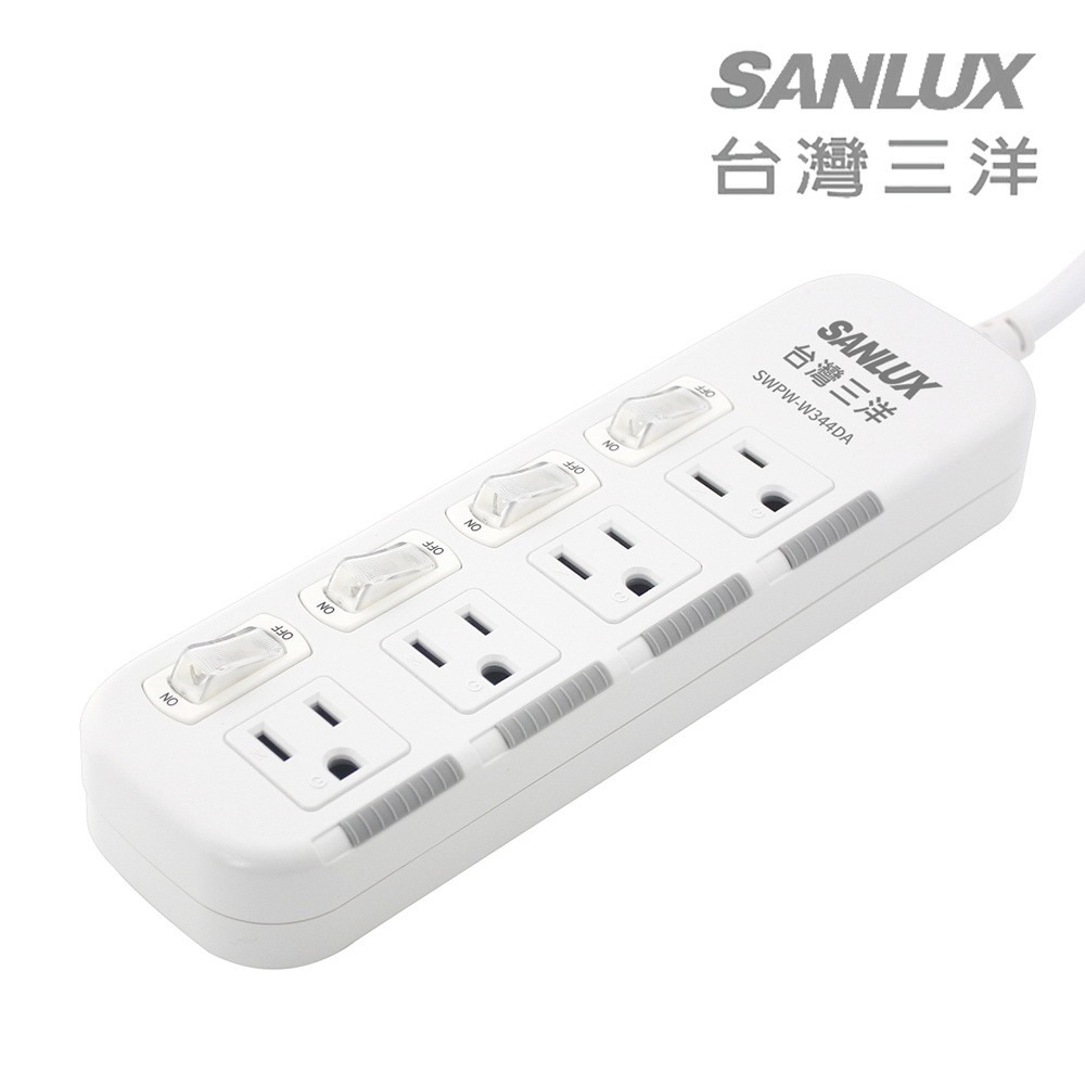 ＳＡＮＬＵＸ台灣三洋　３孔４座４切 ６呎延長電源線《SYPW-W344DA》-細節圖2