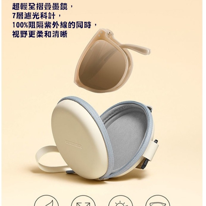 台灣現貨 可折疊收納偏光墨鏡 可折疊墨鏡 偏光墨鏡 墨鏡 太陽眼鏡 折疊太陽眼鏡 網紅墨鏡 偏光墨鏡 眼鏡 贈圓形收納盒-細節圖8