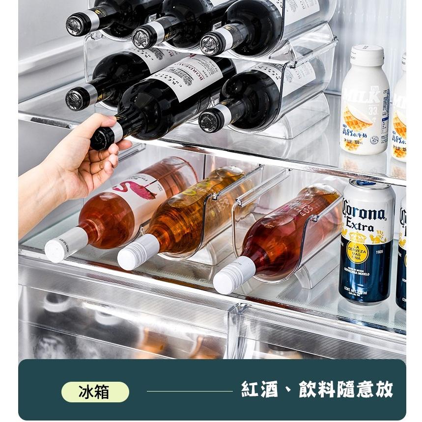台灣現貨 保溫杯收納架 保溫杯收納 透明水杯置物架 冰箱收納架 飲料收納架 疊加水杯架 家用杯架 水壺收納架 紅酒收納架-細節圖7