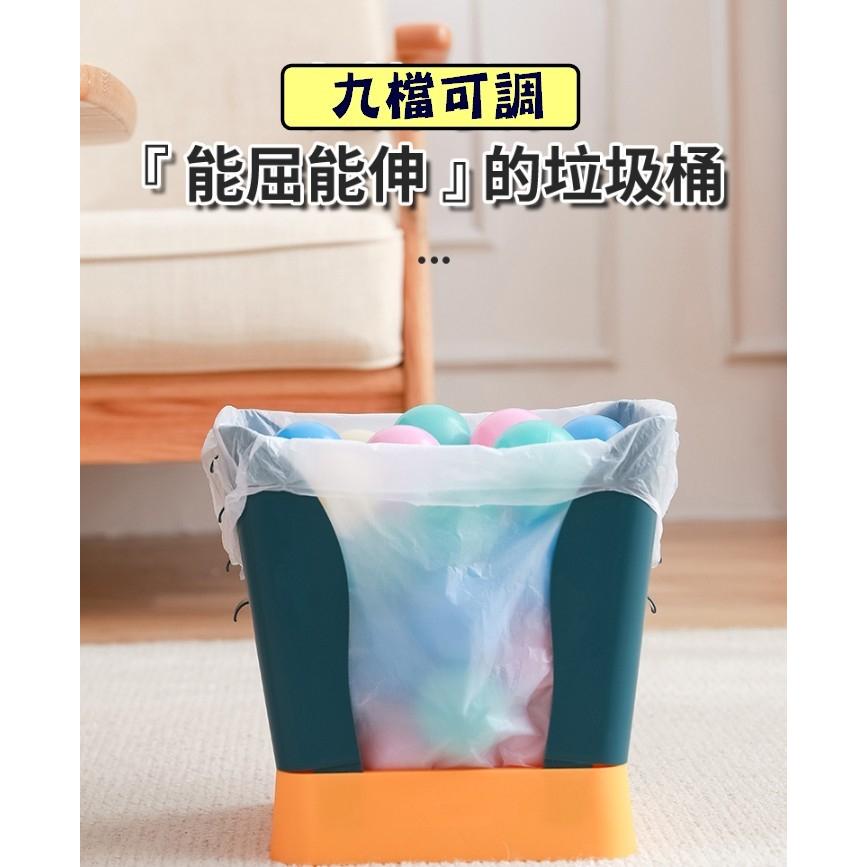台灣現貨 擴展收納垃圾桶 擴展垃圾桶 收納垃圾桶 垃圾桶 可調式垃圾桶 開合垃圾桶 變形垃圾桶 窄型垃圾桶 居家垃圾桶-細節圖6