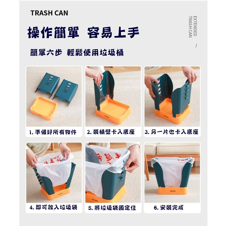 台灣現貨 擴展收納垃圾桶 擴展垃圾桶 收納垃圾桶 垃圾桶 可調式垃圾桶 開合垃圾桶 變形垃圾桶 窄型垃圾桶 居家垃圾桶-細節圖8