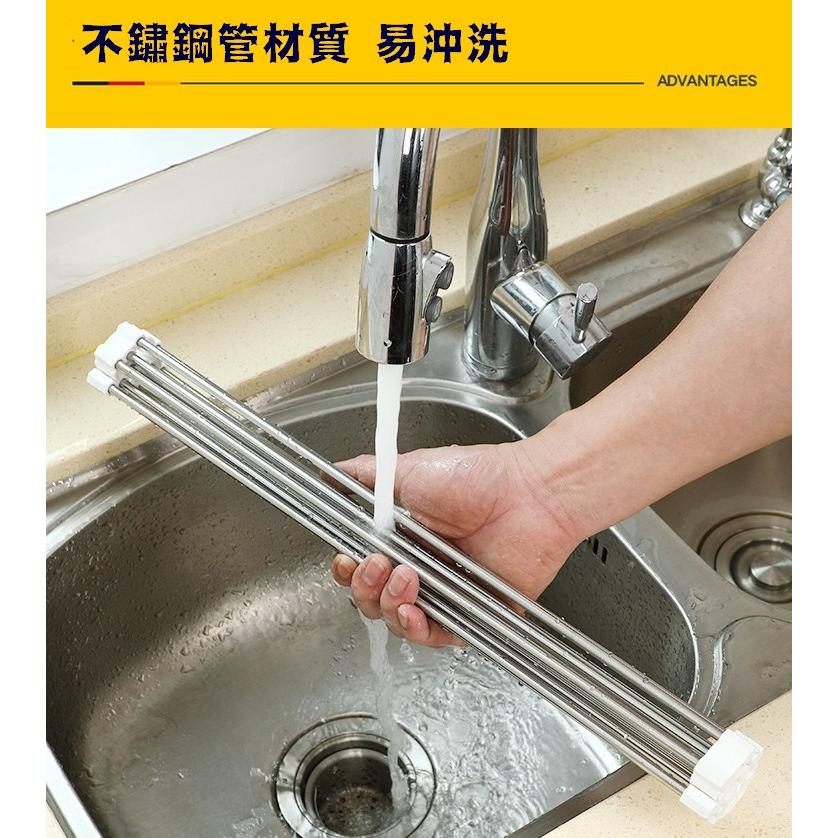 台灣現貨 摺疊水槽瀝水架 水槽瀝水架 瀝水架 瀝水網 水槽架 碗盤瀝水架 洗碗架 洗碗槽 收納式瀝水架 瀝水籃 瀝水-細節圖3