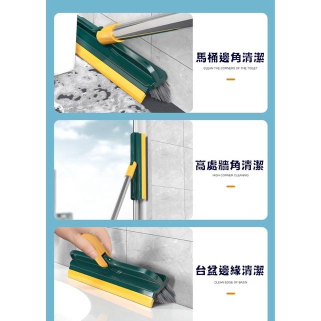 台灣現貨 隙縫地板清潔刷 兩用地板清潔刷 隙縫清潔刮板刷 廁所浴室地板刷 角落地板刷 廁所地縫刷子神器 地板刷 刮水器-細節圖3