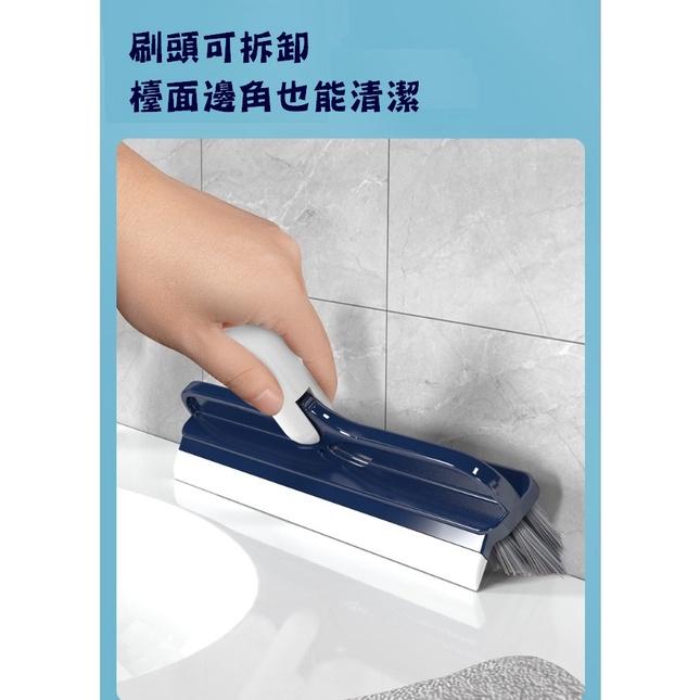 台灣現貨 隙縫地板清潔刷 兩用地板清潔刷 隙縫清潔刮板刷 廁所浴室地板刷 角落地板刷 廁所地縫刷子神器 地板刷 刮水器-細節圖4