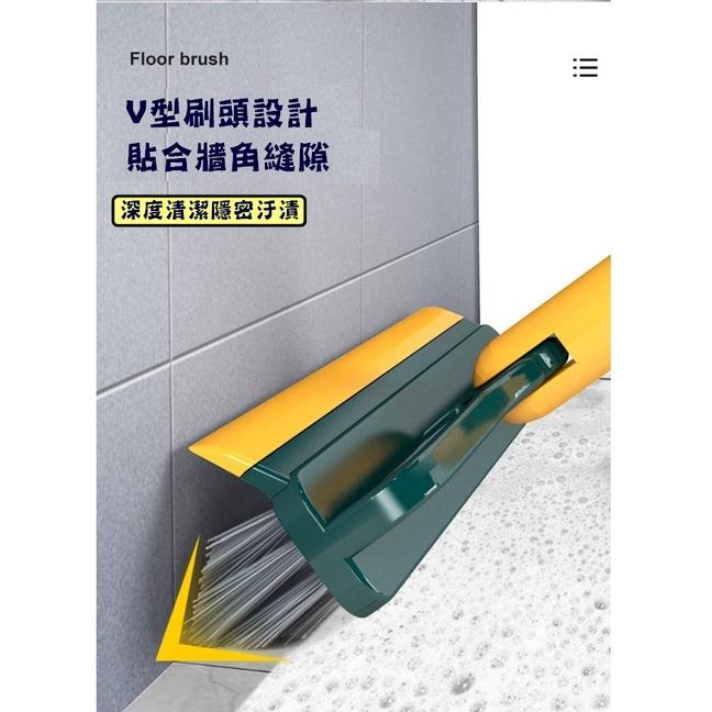 台灣現貨 隙縫地板清潔刷 兩用地板清潔刷 隙縫清潔刮板刷 廁所浴室地板刷 角落地板刷 廁所地縫刷子神器 地板刷 刮水器-細節圖5