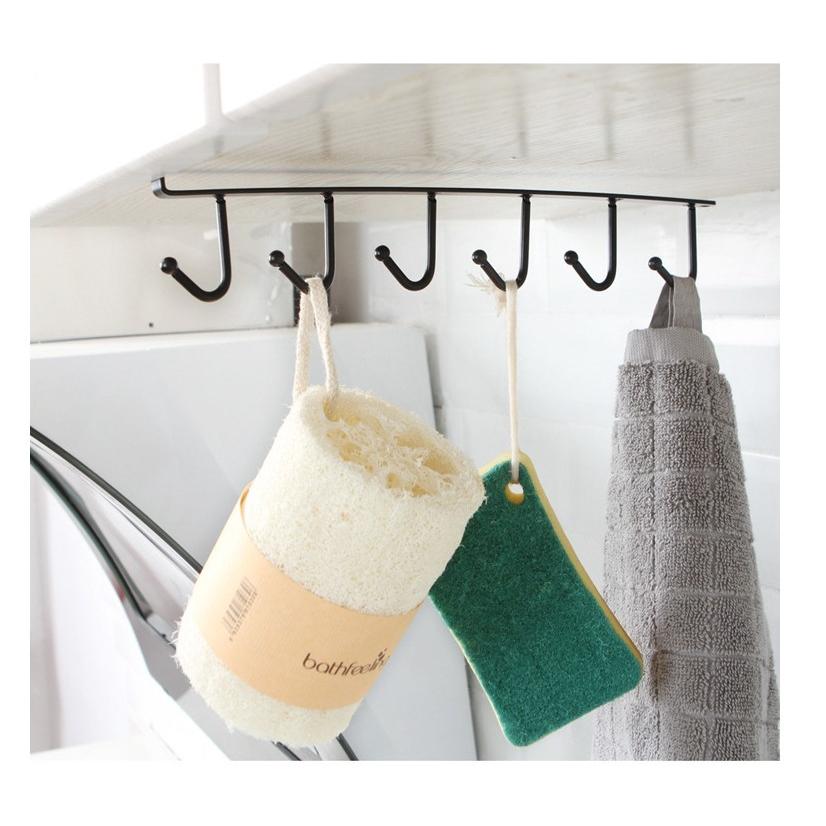 台灣現貨 多功能櫥櫃掛勾 櫥櫃掛勾 收納掛架 廚房掛勾 無痕後掛鉤 懸掛式櫥櫃掛勾 收納掛勾 免釘多功能掛架 廚房掛勾-細節圖5