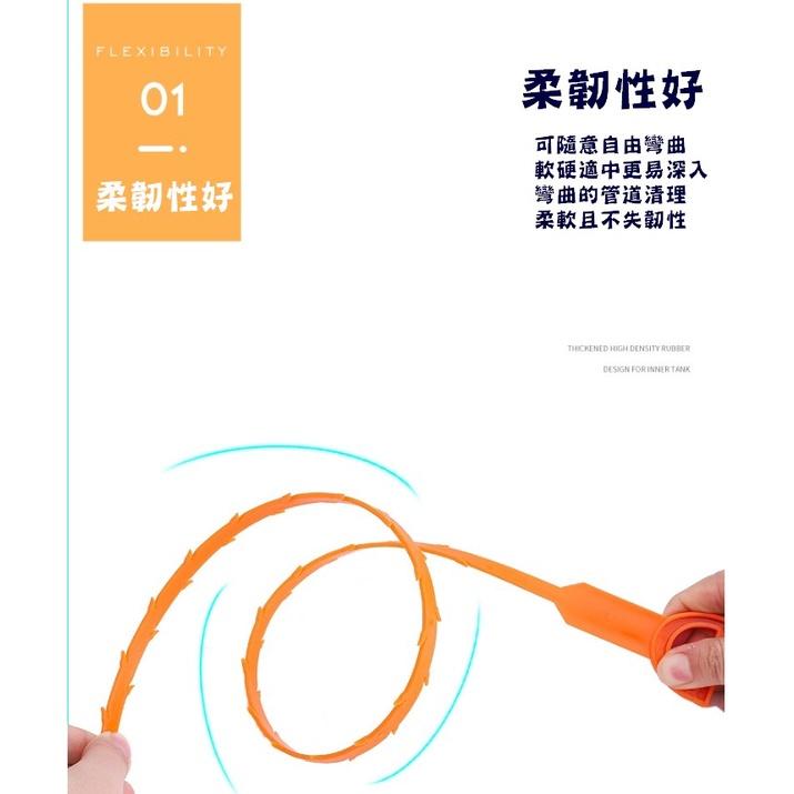 台灣現貨 水管疏通器 水管清理器 毛髮清理器 下水道疏通 清潔勾 疏通器 水槽防堵清潔 排水口水槽毛髮堵塞疏通器 疏通器-細節圖2