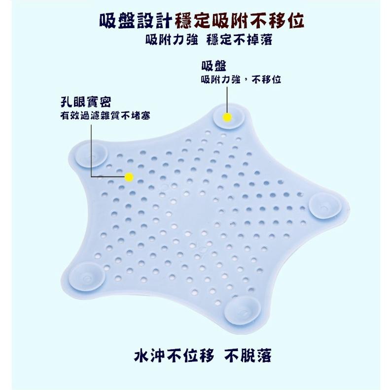 台灣現貨 吸盤排水口過濾網 星星吸盤排水孔過濾網 排水孔過濾網 排水孔過濾 水槽防堵防臭地漏墊 廚房浴室排水口濾網-細節圖7