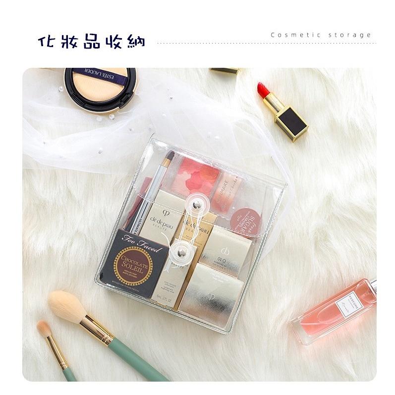 台灣現貨 透明防水手帳收納包 手帳收納包 文具收納 繞線式文具收納包 化妝包 手帳工具包 手帳素材 手帳收納 貼紙收納包-細節圖2