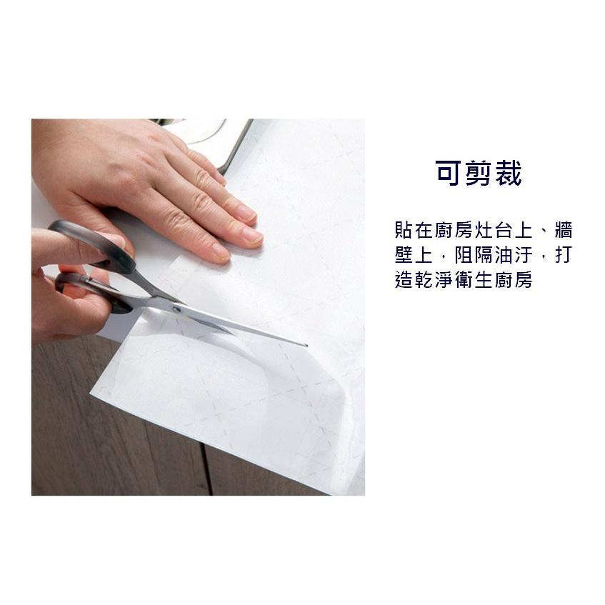 台灣現貨 廚房防油汙噴濺透明貼紙 防油汙貼紙 防油貼紙 廚房防汙貼 防油汙 防水貼 家用櫥櫃貼 防油煙貼紙 防水牆紙-細節圖2