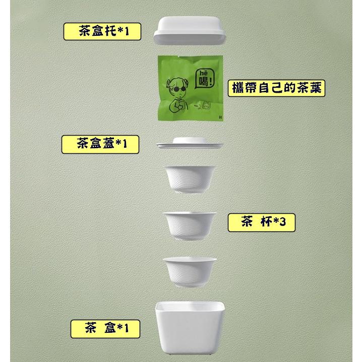 台灣現貨 便攜式茶具組 一次性茶具 旅行茶具組 外出泡茶組 輕便型茶具 方便攜帶泡茶 茶會盒子 宿舍茶具 拋棄式茶具-細節圖8
