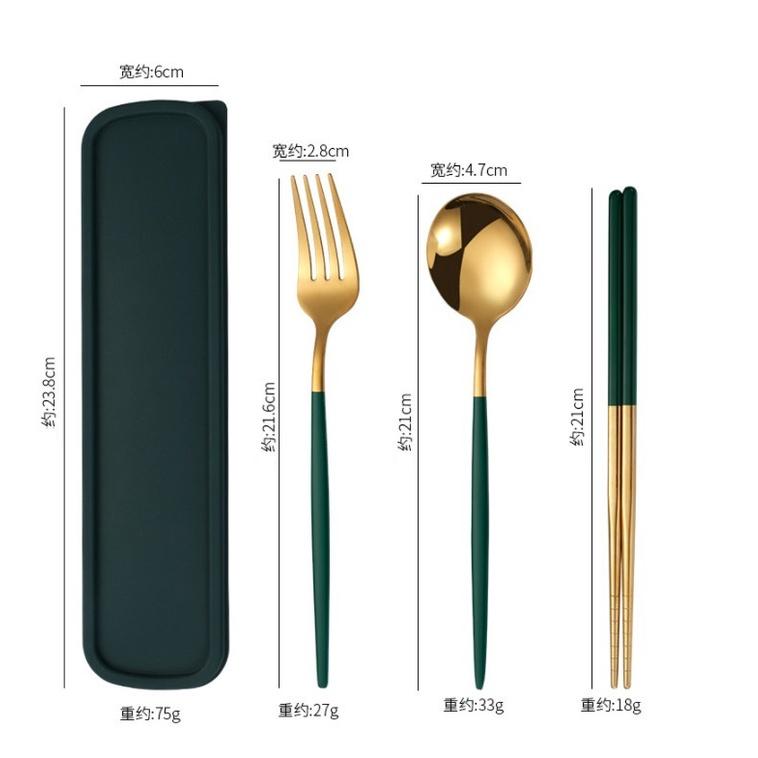 台灣現貨 歐式奢華餐具三件組 環保餐具 葡萄牙餐具 餐具三件組 歐風餐具環保筷 不鏽鋼餐具組 餐具組 外出餐具 露營餐具-細節圖9