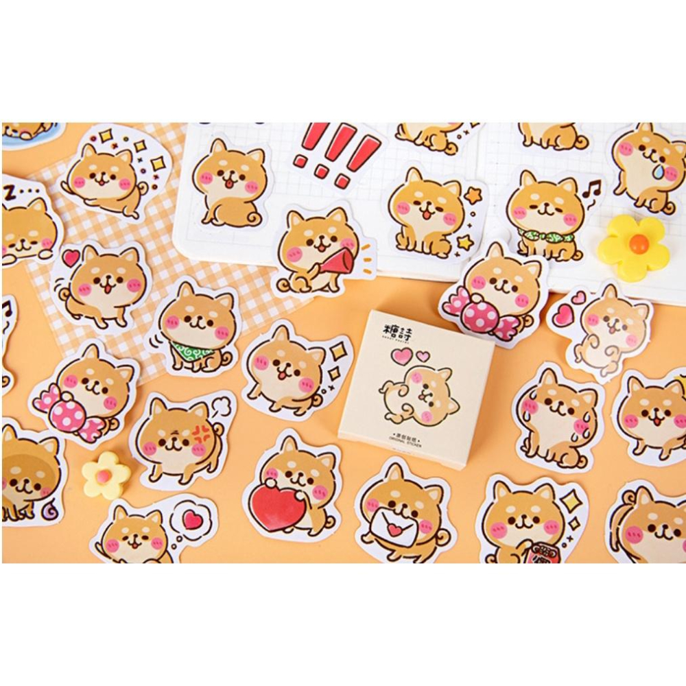 台灣現貨 超萌可愛動物盒裝貼紙 手帳貼紙 盒裝貼紙 動物盒裝貼紙 手帳 手帳素材 手帳裝飾 封口貼紙 貼紙 一盒45張-細節圖7