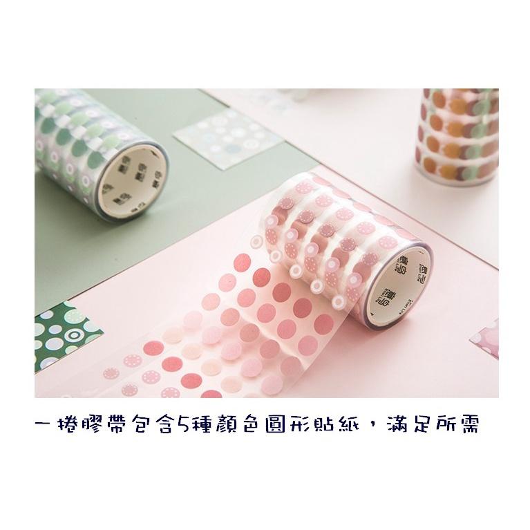 台灣現貨 圓點手帳貼紙 漸變圓點貼紙卷 手帳素材 圓點貼紙 幾何貼紙 手帳貼紙 和紙貼紙 圓點貼 裝飾貼紙 手帳貼 手帳-細節圖2