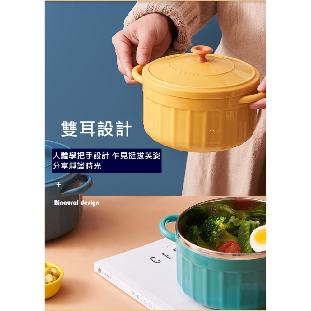台灣現貨 日式雙耳不銹鋼防燙泡麵碗  馬卡龍泡麵碗 不鏽鋼泡麵碗 宿舍碗 泡麵碗 雙層隔熱泡麵碗 防燙碗 碗 贈送湯匙-細節圖8