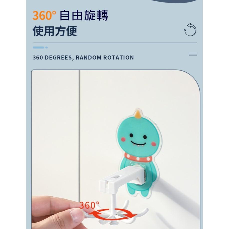 台灣現貨 壁掛式旋轉六爪掛勾支架 六爪掛勾 廚房掛勾 浴室掛勾 掛勾 免打孔掛勾 家用掛勾 免打孔掛勾 旋轉掛勾 掛勾-細節圖4