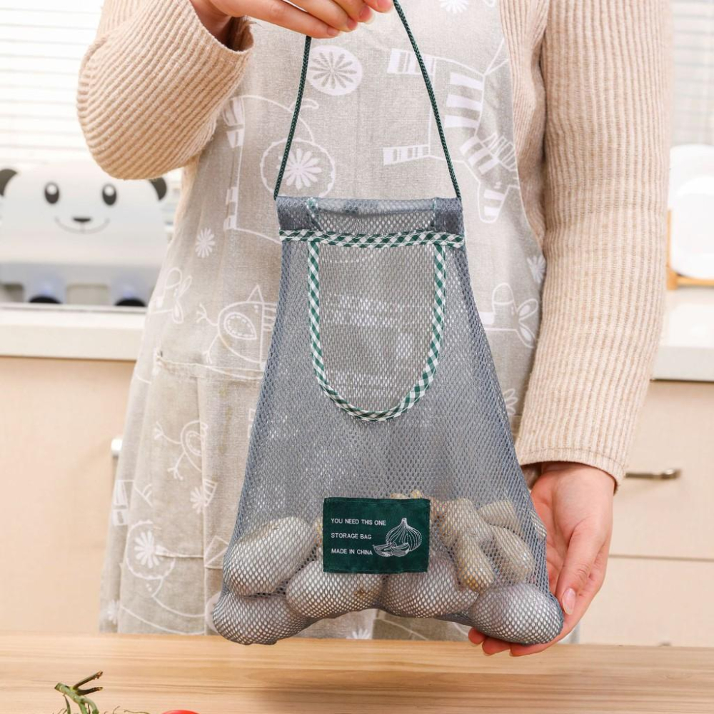 台灣現貨 懸掛式蔬果收納袋 透氣網袋 大蒜整理袋 蔬果整理袋 收納網袋 洋蔥掛袋 蔬菜掛袋 壁掛收納袋 懸掛收納袋 收納-細節圖8