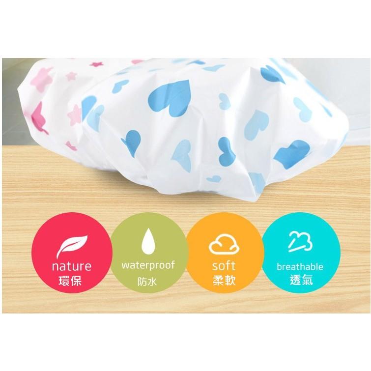 台灣現貨 可愛防水洗澡浴帽 防水浴帽 浴帽 洗澡帽 沐浴帽 洗頭帽 鬆緊帶浴帽 印花浴帽 洗髮洗澡必備 環保EVA浴帽-細節圖2