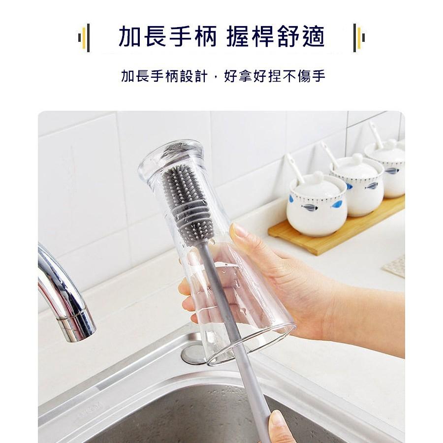 台灣現貨 長柄矽膠杯刷神器 刷奶瓶神器 刷奶瓶 無死角杯刷 刷杯子 奶瓶刷 長柄杯刷 杯子刷 玻璃杯子刷 刷杯子 杯刷-細節圖4