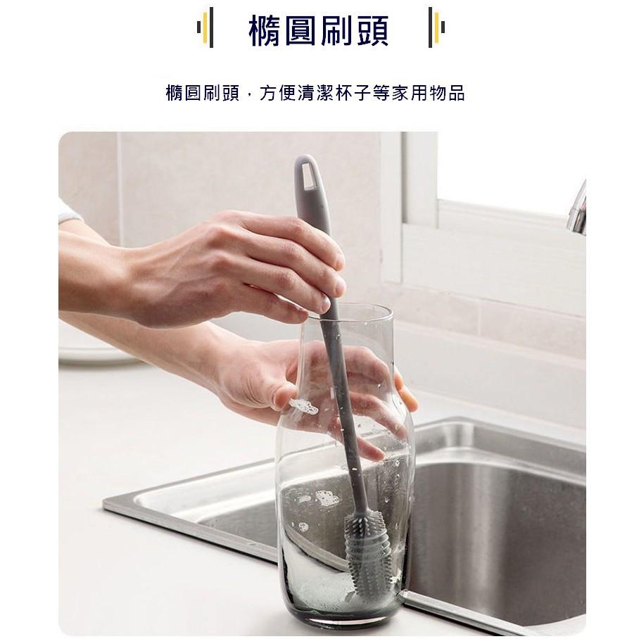 台灣現貨 長柄矽膠杯刷神器 刷奶瓶神器 刷奶瓶 無死角杯刷 刷杯子 奶瓶刷 長柄杯刷 杯子刷 玻璃杯子刷 刷杯子 杯刷-細節圖6