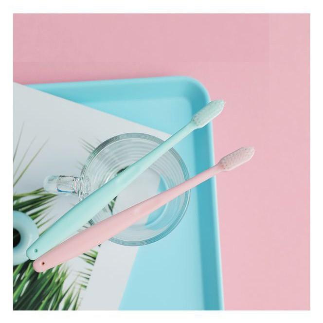 台灣現貨 馬卡龍細軟毛牙刷組 牙刷 成人牙刷 軟毛牙刷 細毛牙刷 護套牙刷 日式牙刷 旅行牙刷 家庭號牙刷1入-細節圖5