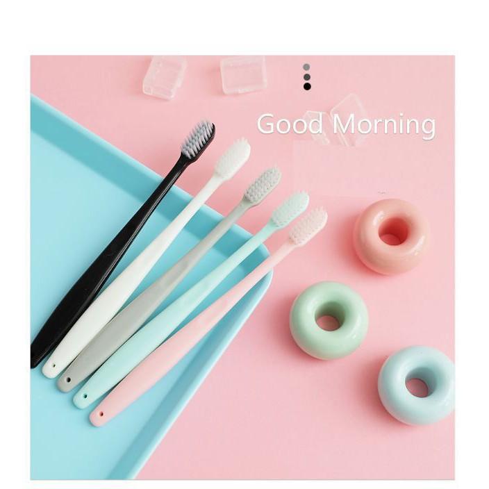 台灣現貨 馬卡龍細軟毛牙刷組 牙刷 成人牙刷 軟毛牙刷 細毛牙刷 護套牙刷 日式牙刷 旅行牙刷 家庭號牙刷1入-細節圖6