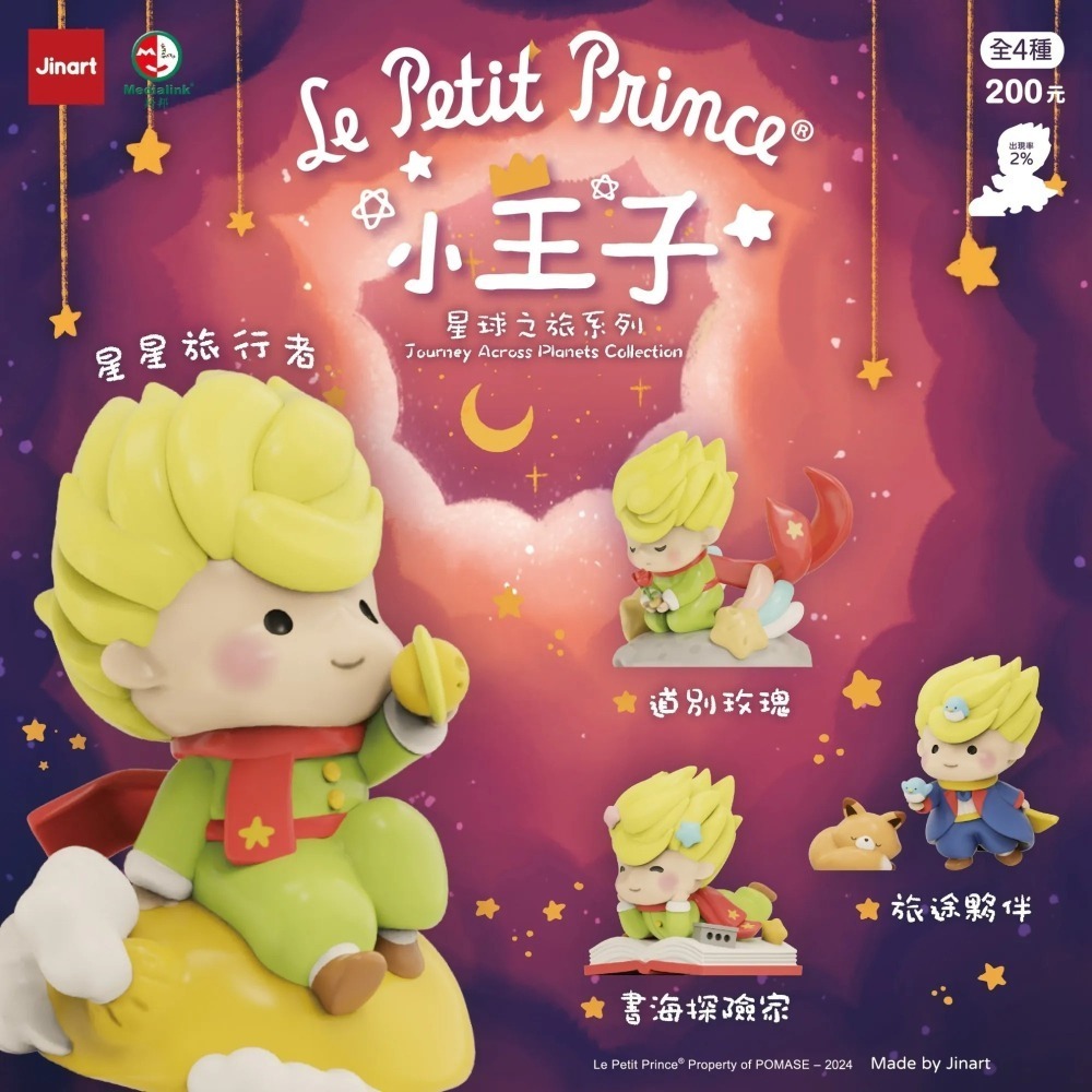 [新品贈小禮物-現貨] JINART x 小王子 - 星球之旅系列公仔 盒玩版-細節圖2