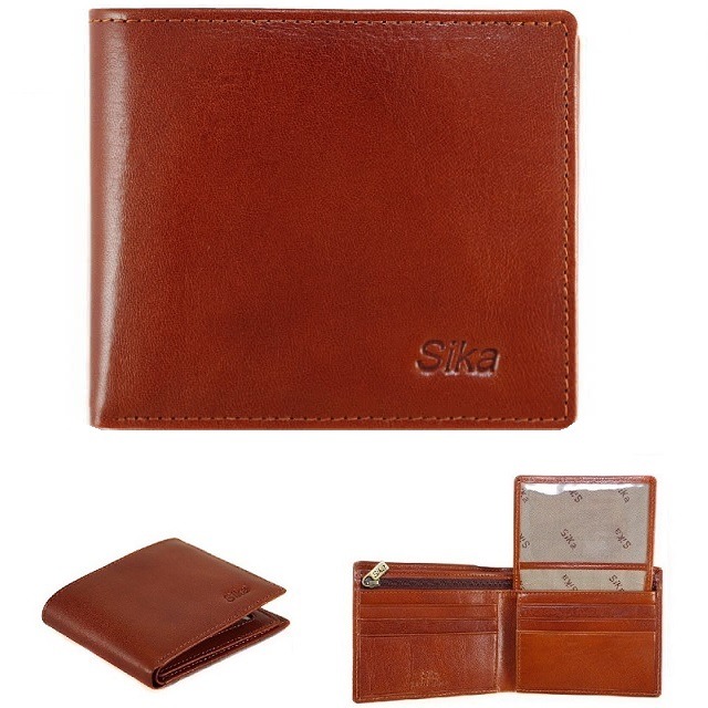 Sika 防RFID側錄義大利素面牛皮中性短皮夾 A8206 屏蔽錢包 電子防盜錢包 男性皮夾  真皮皮夾-細節圖4