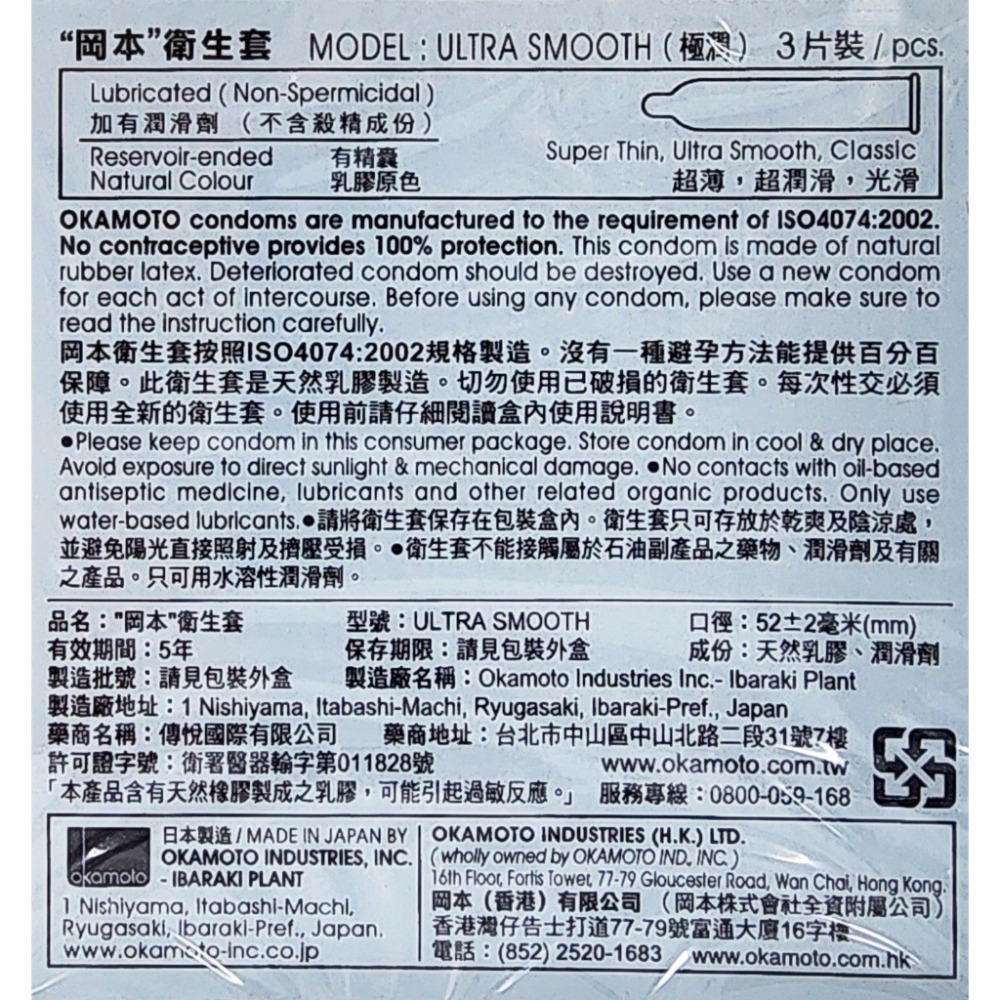 Okamoto 岡本 城市時尚 保險套 4合1組合 共12入 衛生套 日本製-細節圖3