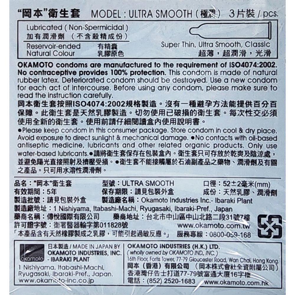 Okamoto 岡本 城市時尚 保險套 4合1組合 共12入 衛生套 日本製-細節圖3