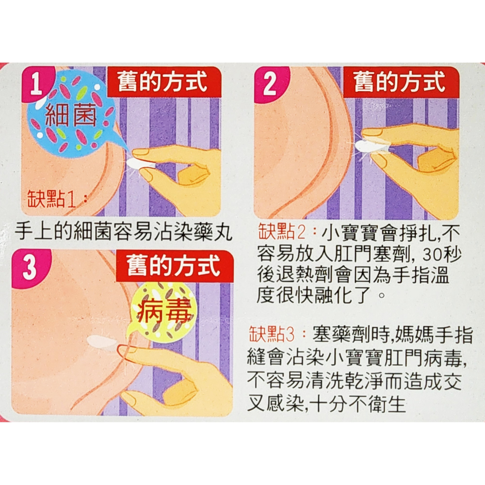 知母時 肛門退熱塞劑輔助器 (一組8入)-細節圖2